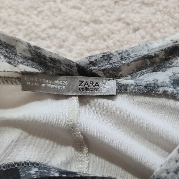 Zara Women's Snakeskin V-Neck T-Shirt Top Blouse - Picture 8 of 9